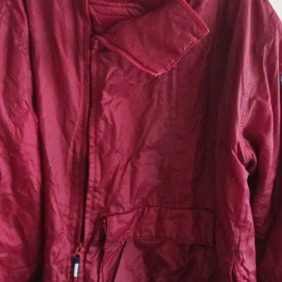 Tommy Hilfiger Y2K 2000 VINTAGE Red Lightweight Coat Oversized M - Picture 5 of 15